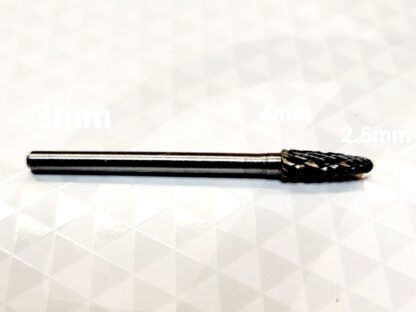 2 x Burrs 3mm shaft with 4mm Head 50mm Long - Image 4