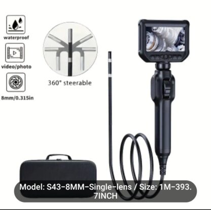 Endoscope 8mm steer cam with 7" digital screen.
